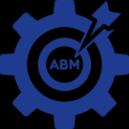 Blue gear labelled ABM with an arrow striking its centre
